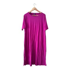 Eileen Fisher Rich Magenta oversized dress 496